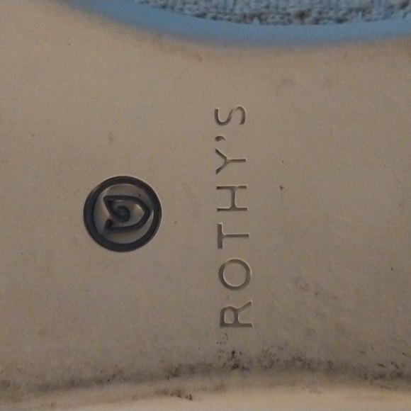 Rothy's The Point Diamond Twill Slip On Flats Size 9.5W Casual Canvas Ballet - Picture 6 of 8